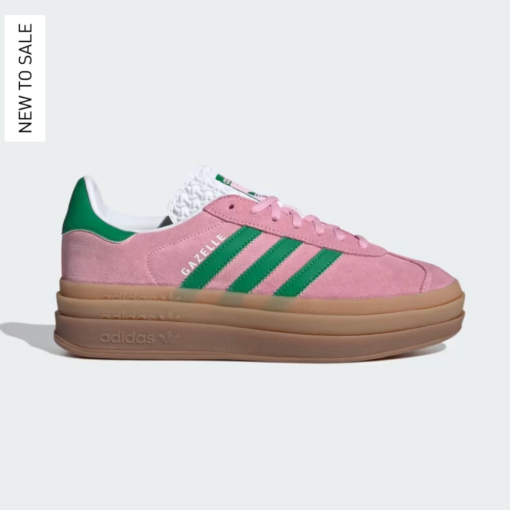 Adidas Gazelle Pink and Green Sneakers